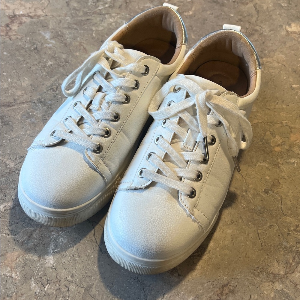White Leather Sneakers - Picture 2 of 4
